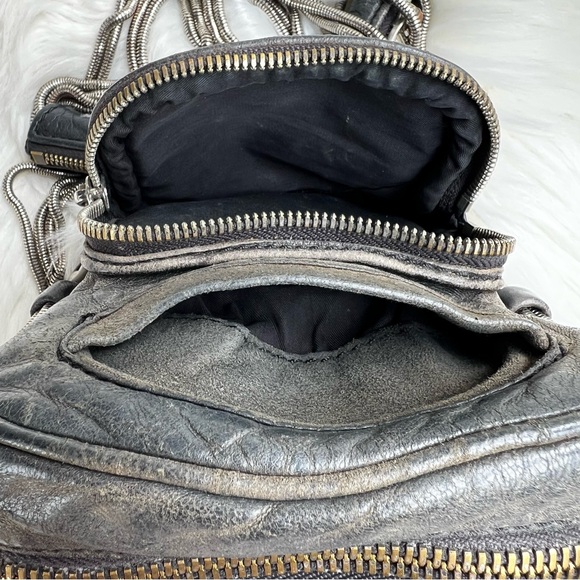 Alexander Wang Crossbody Bag Leather Distressed Grunge Rock - Picture 7 of 15